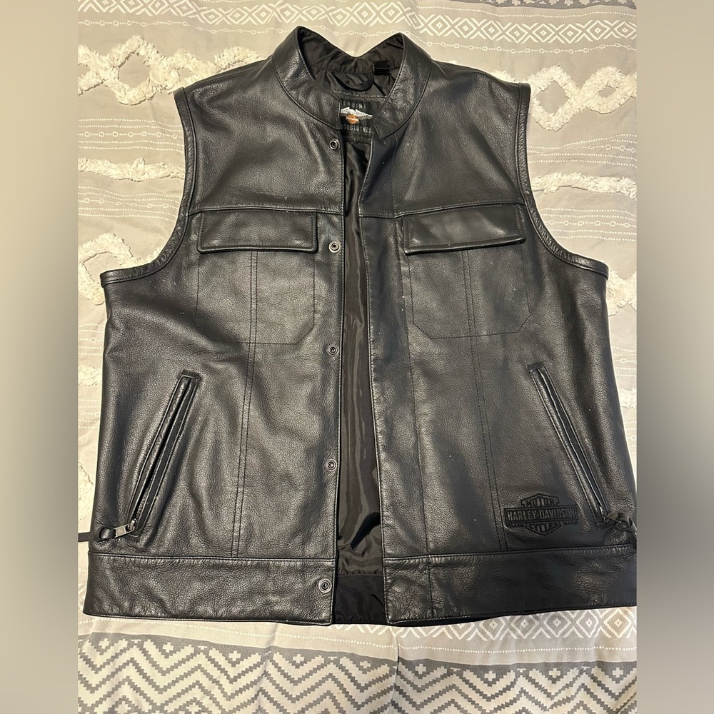 Harley Davidson riding vest.